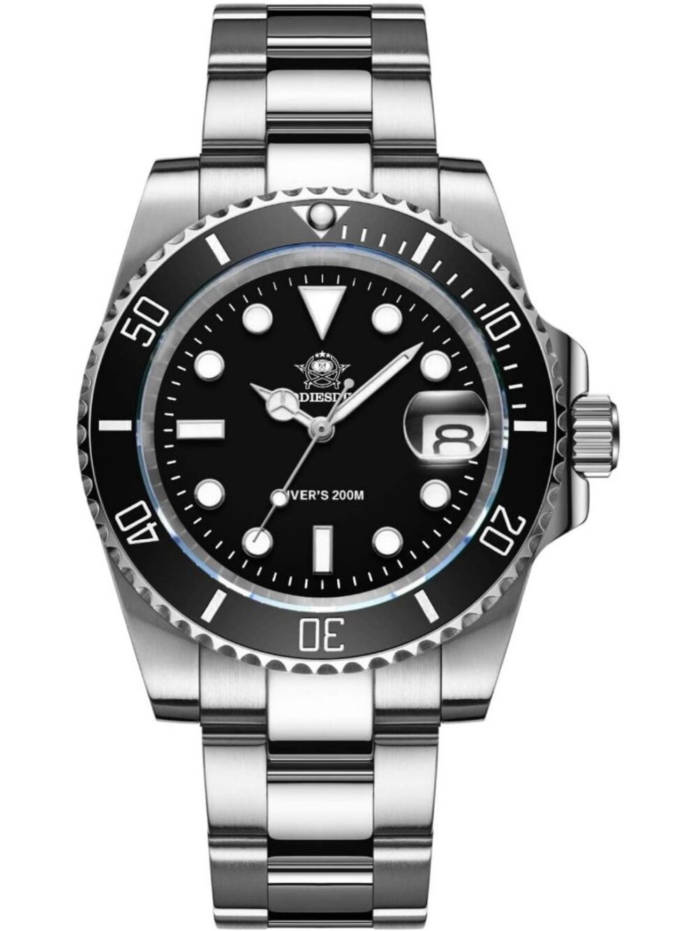 Men's 41mm Dive Watch - Quartz, 200M Waterproof, Luminous Easy Read Dial